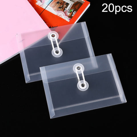 20 PCS A6 Wire-Wound File Bag Transparent Three-Dimensional File Bag Hand Account Mini Storage Bag Waterproof Test Paper Bag, Horizontal, Vertical