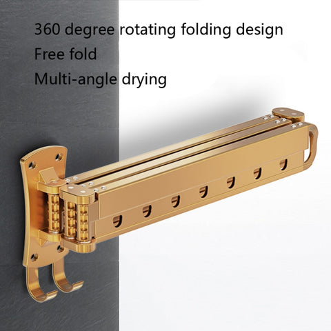 Clothes Rack Folding Telescopic Balcony Drying Rack Indoor Household Wall-Mounted Clothes Rail, Golden Long (3 Sections), Silver Long (3 Sections), Black Long (3 Sections), Rose Gold Long (3 Sections), Golden Short (2 Section), Silver Short (2 sections...