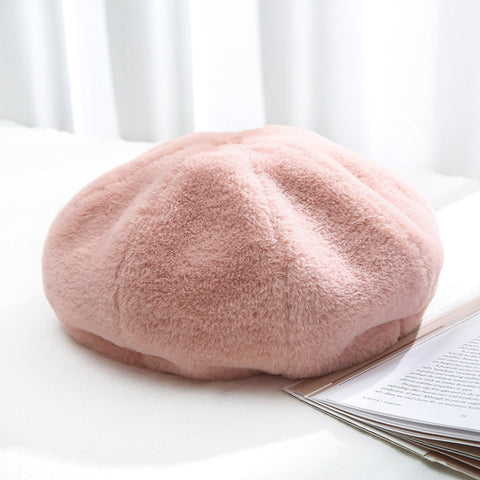 Autumn and Winter Beret Ladies Hats Plush Warmth Retro Painter Hat, Adjustable