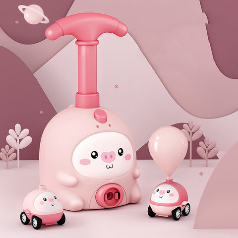 Children Educational Pneumatic Air Powered Car Balloon Scooter Toy, Pink Piggy (1 Car 6 Balloons), Pink Piggy (2 Cars 6 Balloons), Pink Piggy(1 Car 6 Balloons+Flying), Pink Piggy(2 Cars 6 Balloons+Flying), Blue Seal  (1 Car 6 Balloons)                 ...
