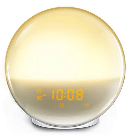 Alexa Voice-Activated Electronic Alarm Clock Sunrise Wake Up Night Light Support Smart APP Control,, EU Plug, US Plug, UK Plug