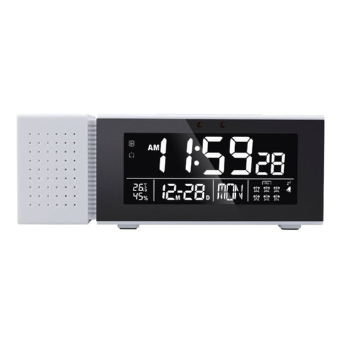 TS-P30 Multifunctional Night Light Alarm Digital Clock with FM Radio & Temperature / Humidity Display & IR Sensor Function, White, Green, Blue, Black, Pink