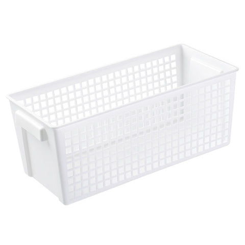 Desktop Snacks & Sundries Storage Basket Rectangular Plastic Storage Basket, Small （White）, Small （Light Green）, Large (White), Large（Llight Green）
