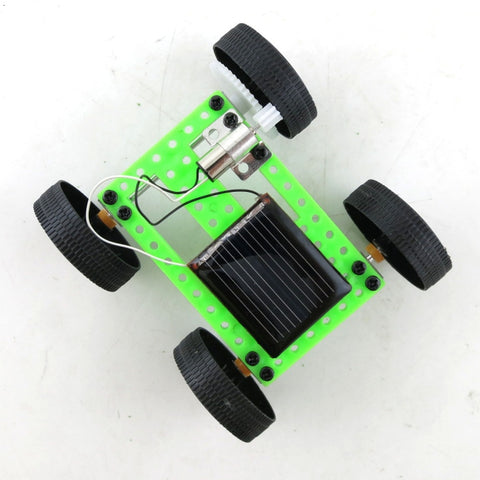 Creative Kids Early Education DIY Solar Energy Car Science Experiment Assembled Toy, Size:3.2x7.5x8cm, DIY Solar Energy Car