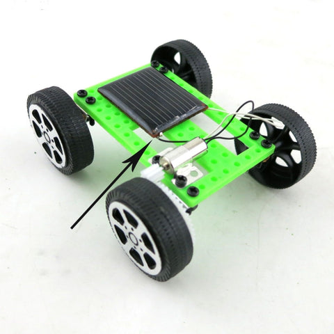 Creative Kids Early Education DIY Solar Energy Car Science Experiment Assembled Toy, Size:3.2x7.5x8cm, DIY Solar Energy Car