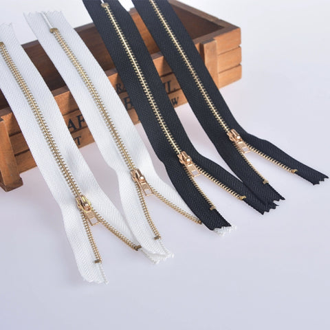 100 PCS No.3 Metal Copper Zipper Pants Placket Zipper, 8cm, 9cm, 10cm, 11cm, 12cm, 14cm, 15cm, 16cm, 18cm, 19cm, 20cm, 25cm