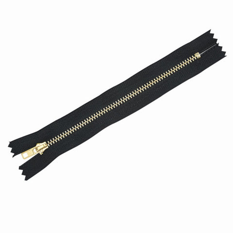 100 PCS No.3 Metal Copper Zipper Pants Placket Zipper, 8cm, 9cm, 10cm, 11cm, 12cm, 14cm, 15cm, 16cm, 18cm, 19cm, 20cm, 25cm