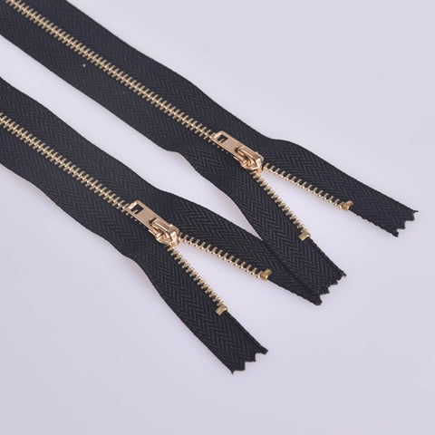 100 PCS No.3 Metal Copper Zipper Pants Placket Zipper, 8cm, 9cm, 10cm, 11cm, 12cm, 14cm, 15cm, 16cm, 18cm, 19cm, 20cm, 25cm