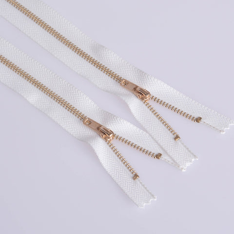 100 PCS No.3 Metal Copper Zipper Pants Placket Zipper, 8cm, 9cm, 10cm, 11cm, 12cm, 14cm, 15cm, 16cm, 18cm, 19cm, 20cm, 25cm