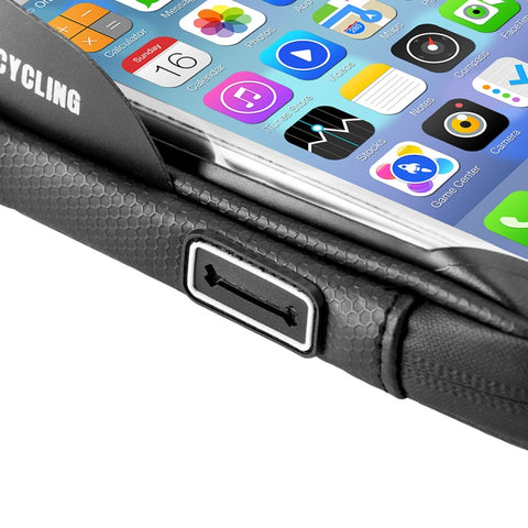 Bicycle Bag Handlebar Bag Waterproof Touch Screen Upper Tube Bag Saddle Bag, 6inch