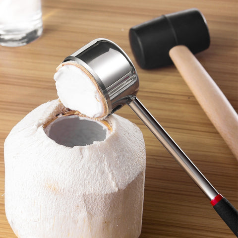 304 Stainless Steel Coconut Opener Tool Coconut Shell Shaving Tool Set, 3 in 1 Coconut Opener, 2 in 1 Coconut Opener