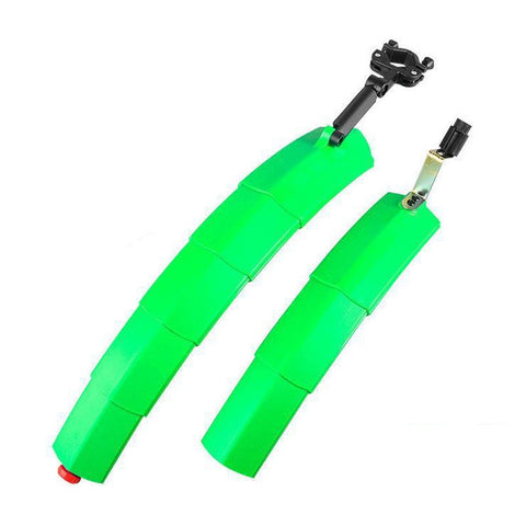 Bicycle Telescopic Folding Mudguard  27.5 Inch Extended Water Retaining LED Taillight