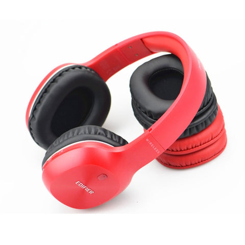 2 PCS Leather Cover Headphone Protective Cover Earmuffs For Edifier W800BT / W808BT / K800 / K830 / K815P, Black, Red