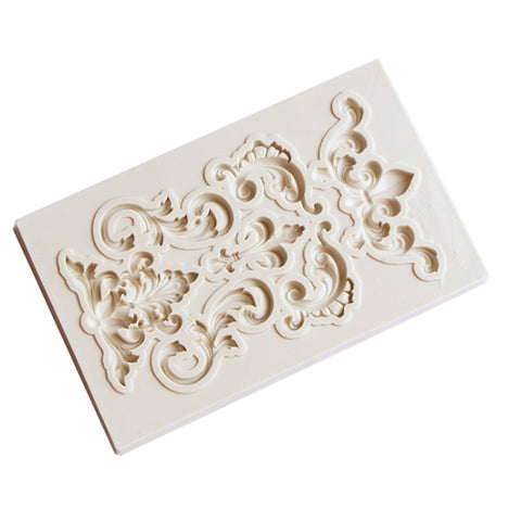 2 PCS Border Silicone Mold Fondant Mold Cake Decorating Tools Chocolate Mold, Border Silicone Mold