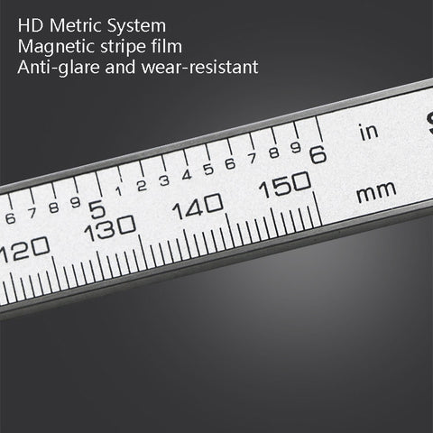 0-150mm Digital Display Depth Gauge Caliper Vernier Caliper Depth Measuring Ruler, 0-150mm