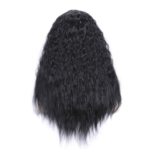 Matte Realistic Corn Perm Long Curly Hair Woolen Volume Wig Headgear, Black, Black Gradient Deep Purple, Black Gradient Dark Milky Gray, Black Gradient Milky Gray, Black Gradient Light Milky Gray, Black Gradient Sapphire Blue, Light Brown              ...