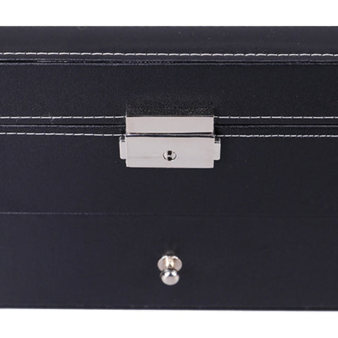 PU Leather Double-Layer Glasses Case Sunglasses Storage Display Box, Size: 33.5x19.5x15.5 cm