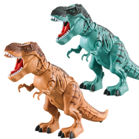 Electric Spray Egg Laying Dinosaur Toy Can Project Dinosaur Model, Brown, Blue