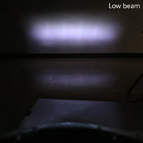 Motorcycle LDE Retro Headlights LED Far Near Beam Lights For Yamaha LC135 V2-V6, Transparent Glass, Smoked Glass