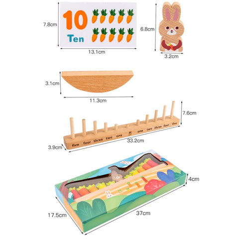 Children Early Education Puzzle Rabbit Balanced Toy Math Addition Subtraction Enlightenment Toy, Rabbit Balanced Toy