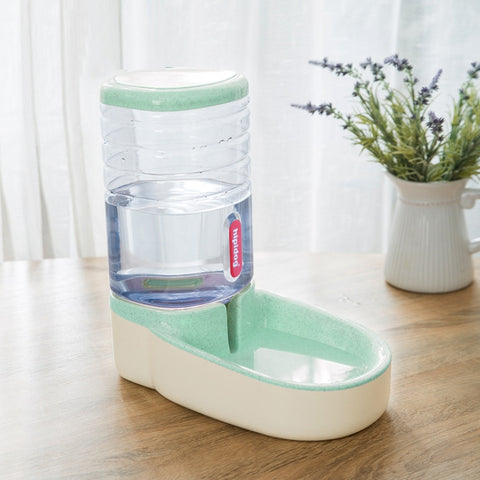 Hipidog Pet Automatic Feeder Cat & Dog Waterer Feeding Bowl Combined Grain Storage Bucket, Drinking Fountain (Blue), Drinking Fountain (Green), Drinking Fountain (Pink), Drinking Fountain (Grey), Feeder (Blue), Feeder (Green), Feeder (Pink), Feeder (Grey)