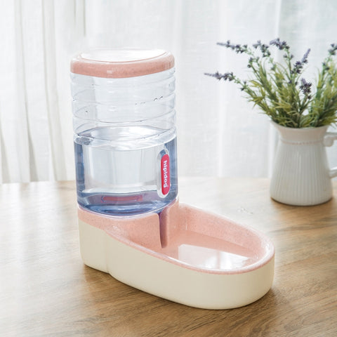 Hipidog Pet Automatic Feeder Cat & Dog Waterer Feeding Bowl Combined Grain Storage Bucket, Drinking Fountain (Blue), Drinking Fountain (Green), Drinking Fountain (Pink), Drinking Fountain (Grey), Feeder (Blue), Feeder (Green), Feeder (Pink), Feeder (Grey)