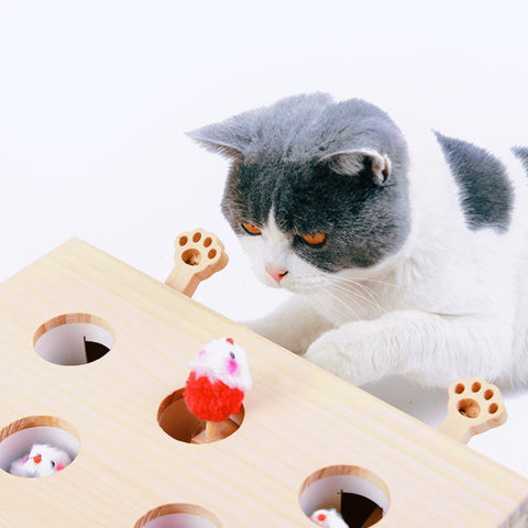 Hamster And Cat Toys Solid Wood Cat Supplies, Cloud Hairy Mouse, Five-hole Hairy Mouse, Eight-hole Hairy Mouse, Cloud Doll, Five-hole Doll, Eight-hole doll