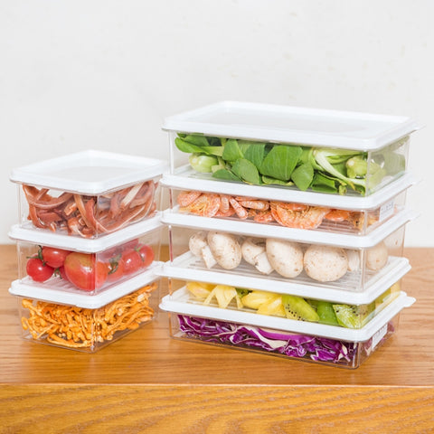 Refrigerator Storage Fresh-Keeping Box Kitchen Can Be Stacked With Frozen Fruit Sealed Box, Small, Medium, Large