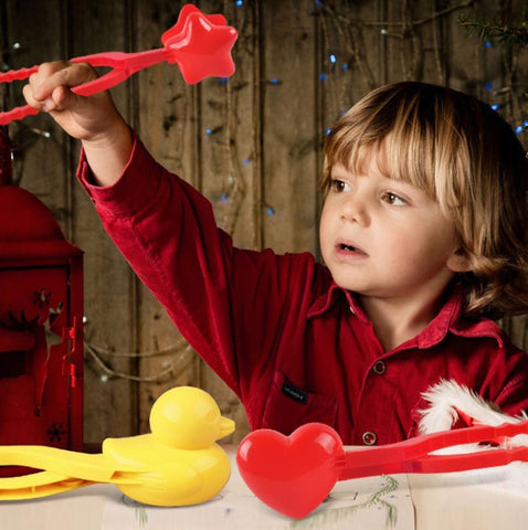 Children Winter Outdoor Snowball Clip Toy Parent-Child Snowball Fight Mold, Style:, 15 PCS Yellow Mini Duck, 10 PCS Red Mini Love, 3 PCS Large Love, 3 PCS Large Pentagram, 3 PCS Large Love + Pentagram