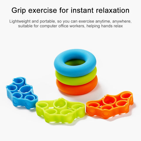 TF122 2 in 1 Silicone Grip Ring + Grip Device Set, TF122 (Green), TF122 (Blue), TF122 (Orange)