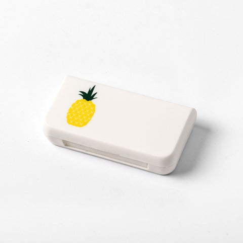 8 PCS Small Portable Moisture-proof Sealed Medicine Box 3 Compartments A Day Medicine Divided, Flamingo, Cactus, Turtle Leaf, Pineapple, Letter