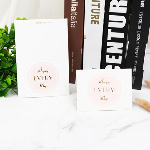 100 PCS Valentines Day Bronzing Greeting Card Flower Shop Birthday Thank You Card, Wish You All The Best, I Miss You Every Day, Thank You Very Much, I Keep You In My Heart Forever, Happy Every Day, Send You My Heart, Bright Future Happy Life           ...
