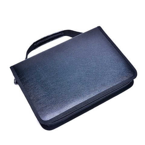 Solid Color Large Capacity 150 Hole Square PU Pencil Case, Black, Purple, Rose Red