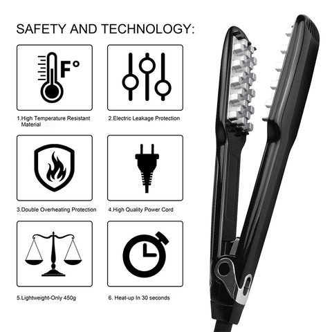 Multi-functional Long & Short Hair Styling Iron Ceramic Tourmaline Volumizing Hair Iron, US, EU, CN