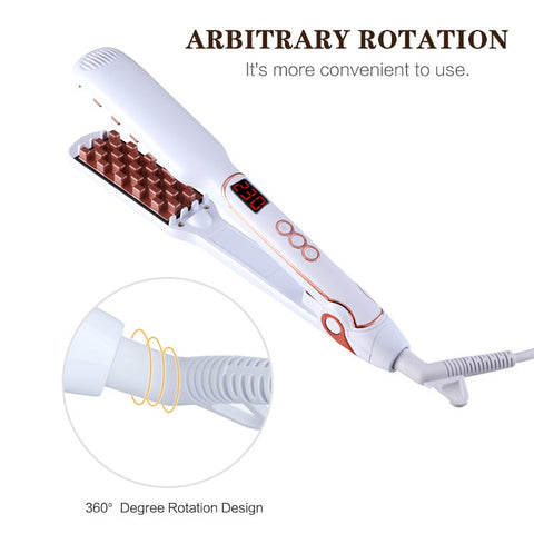Multi-functional Long & Short Hair Styling Iron Ceramic Tourmaline Volumizing Hair Iron, US, EU, CN