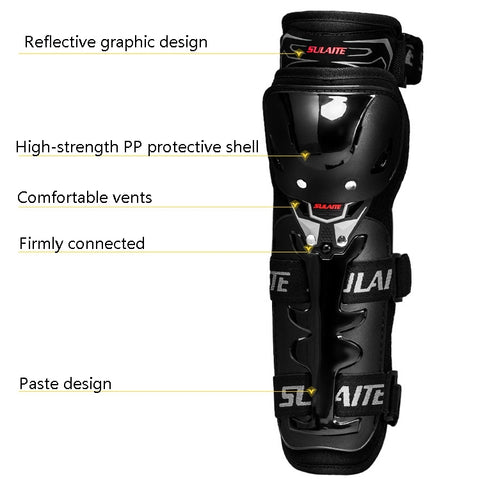 SULAITE Motorcycle Riding Protective Gear Four Seasons Anti-Fall Warm Windshield Rider Equipment,, Knee Pads+Elbow Pads, Knee Pads