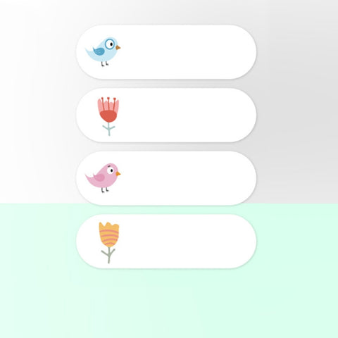 Thermal Label Paper Cosmetic Sticker Bottled Name Sticker For NIIMBOT D11 Printer, Transparent Sticker, Love, Finding Nemo, Cute Paradise, Birds and Flowers, Japanese Cuisine, Christmas Wishes, Snow Red, Snow Blue
