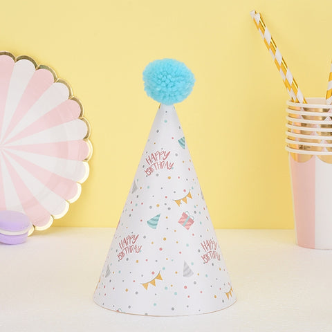 20 PCS Cute Children Bronzing Birthday Hats Cake Baking Decoration Party Hats, Cats, Unicorn, Wave Point, Daisy, Happy Birthday, Star & Moon Bronzing, Golden Ball Cap Happy Birthday, Golden Ball Cap 2 Monster, Golden Ball Cap Spaceman                  ...