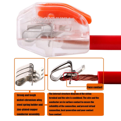 10 PCS VSE-412W Terminal Building Wiring Push-in Connector Quick Connection Terminal, VSE-412W