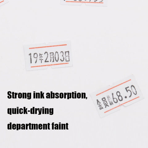 A400 3 PCS Color Coding Paper Supermarket Price Label Paper, Double Red line, Red, Yellow, Green, Pink, Pure White