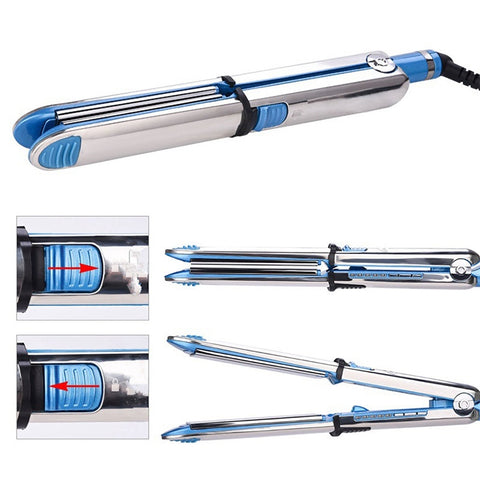 2 in 1 Titanium Hair Straighter Curler Iron, EU, US, UK