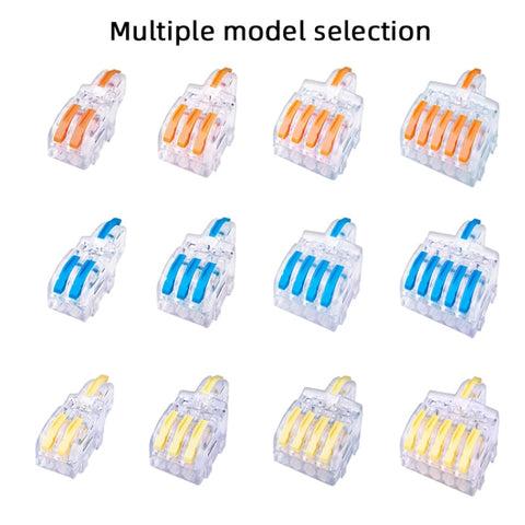 10 PCS Multi-Function Branch Wire Butt Copper Wire Quick Connection Terminal, F12 Orange Handle One in Two Out, F12 Blue Handle One in Two Out, F12 Yellow Handle One in Two Out, F13 Orange Handle One in Three Out, F13 Blue Handle One in Three Out      ...