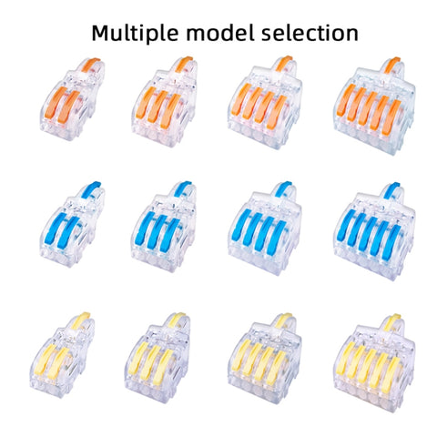 10 PCS Multi-Function Branch Wire Butt Copper Wire Quick Connection Terminal, F12 Orange Handle One in Two Out, F12 Blue Handle One in Two Out, F12 Yellow Handle One in Two Out, F13 Orange Handle One in Three Out, F13 Blue Handle One in Three Out      ...