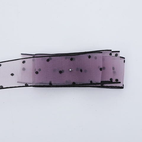 Transparent Snow Dots Yarn Ribbon Gift Box Packaging Material, 2.5cm, 4cm