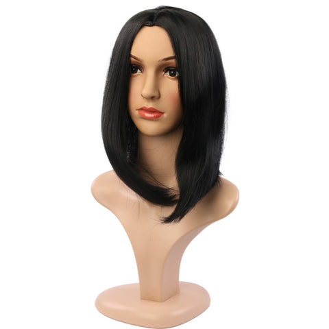 Ladies Short Hair Bobo Head Synthetic Hair Cover, Black, Red Wine, Light Brown, Dark Brown, Black Brown