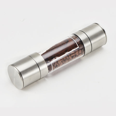 2 in 1 Stainless Steel Manual Pepper Mill Double-Head Pepper Mill, Pepper Mill