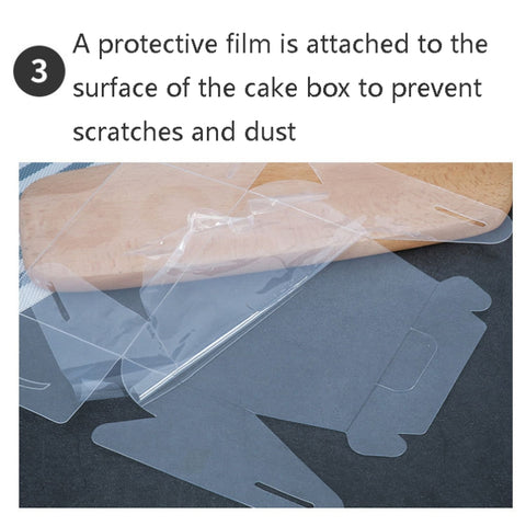 50 Pieces Portable Long Cake Roll Transparent Box Pastry Baking Packaging Box, Small Roll (13x8x10cm), Half Roll (16x9x9cm)