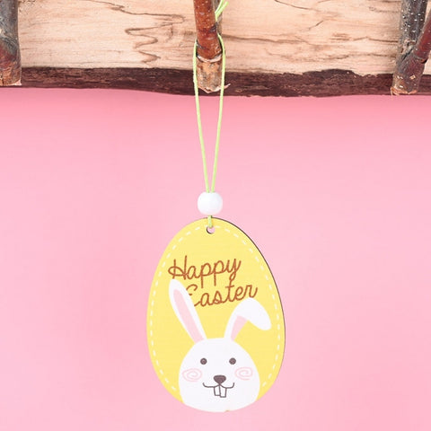 Easter Wooden Pendants Festive Atmosphere Decorative Items, Bunny Egg Shell, Rabbit Lifting Eggshell, Small Egg Shell, Yellow Rabbit Eggshell, Pink Egg, Yellow Rabbit Tooth Egg, Light Yellow Upside-down Rabbit Eggs, Blue Egg, Orange-winged Bird        ...