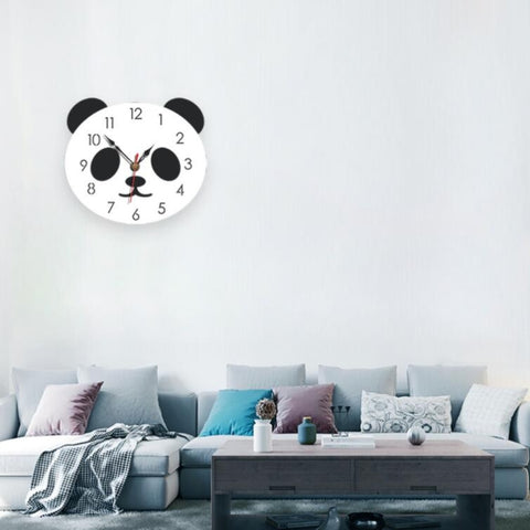 Cartoon Wall Clock Acrylic Clock Panda Simple Home Wall Clock, Panda Wall Clock