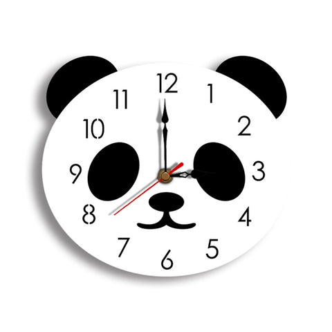 Cartoon Wall Clock Acrylic Clock Panda Simple Home Wall Clock, Panda Wall Clock